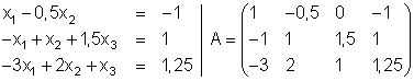 f_0006: Gleichungssystem als Matrix