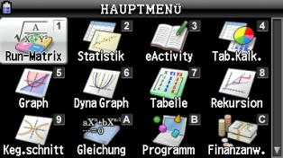 s_0002: Casio fx-CG20 Hauptmenü