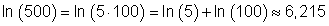 Beispiel zum Logarithmus zur Basis e