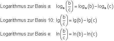 Regel-zum-Lösen-einer-Exponentialgleichungen-Logarithmus eines Quotienten