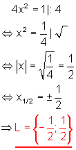 01c_l: Lösung einer quadratischen Gleichung durch Wurzelziehen