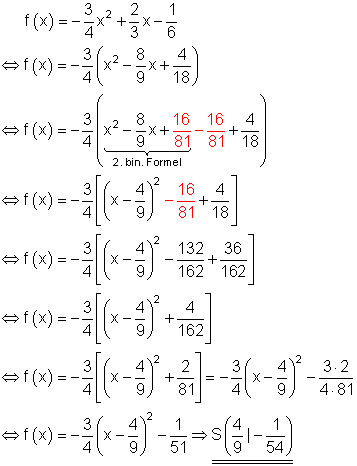 09_l: Scheitelpunktform durch quadratische Ergänzung