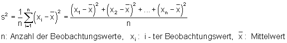 Varianz-Formel