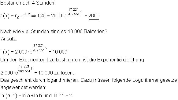 Anwendungen der Exponentialfunktion • Mathe-Brinkmann