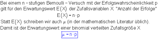 Erwartungswert-Binomialverteilung-Formel