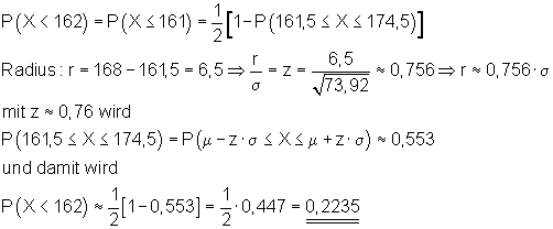 Intervall-Wahrscheinlichkeit-Berechnung