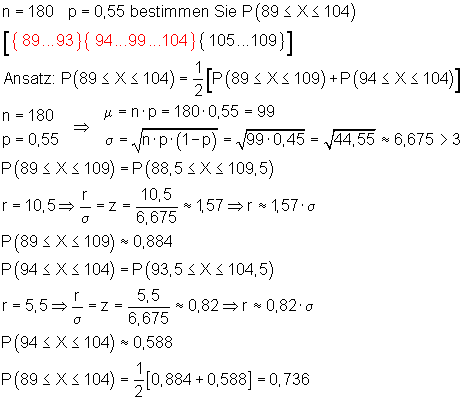 Intervall-Wahrscheinlichkeit-Berechnung