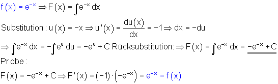 Integration-e-Funktion-Substitution