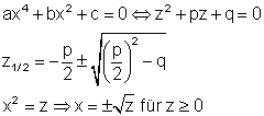 f_1924 Lösung einer biquadratischen Gleichung