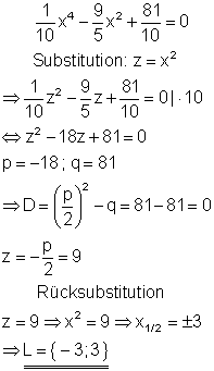 Polynomgleichung-eine biquadratische-Gleichung